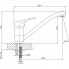 Смеситель ZOLLEN LEIPZIG (арт. LE73610422) для кухни излив 220 мм, карт.35 мм