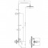 Душевая система ZOLLEN BERGEN (арт.BE31613241) пов.излив,верх и ручной душ
