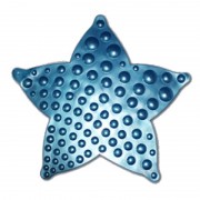 Коврик резиновый "Звезда" 56х56 (BR5656-480) для ванной на присосках, голубой