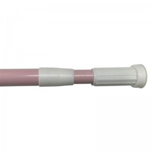 Карниз для ванной "Zollen" (арт.Z14262574) 140-260см, d-2,5 см розовый,алюминий, без колец