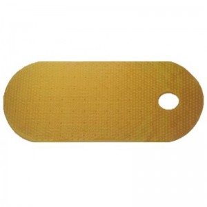 Коврик резиновый без рисунка 88х38 (BR-8838) для ванной на присосках, желтый
