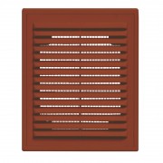 Решетка вентиляционная вытяжная 180*250 с рамкой коричневая серия ВР