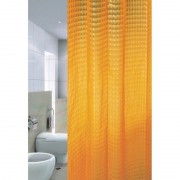 Шторка для ванной 3D(PVA) 180х180 БЕЗ колец оранжевая, арт. 3D-002