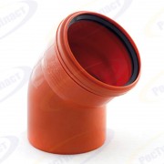 Отвод ПП (рыжий) Д-110х45 гр (РосТурПласт)