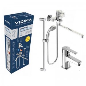Промо-комплект VIDIMA УНО (арт. BA379AA) для ванны длинный излив