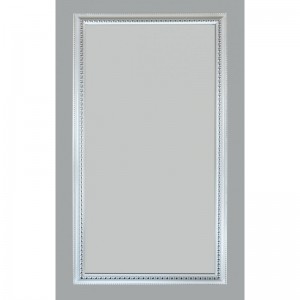 Зеркало Медальон белый (багет пластик) 60х110