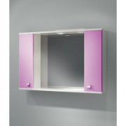Шкаф зеркальный ДОМИНО 105 с/о (цвет розовый) (TIVOLI)