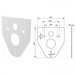 Звукоизоляционная плита для подвесного унитаза и биде M91 (AlcaPlast)
